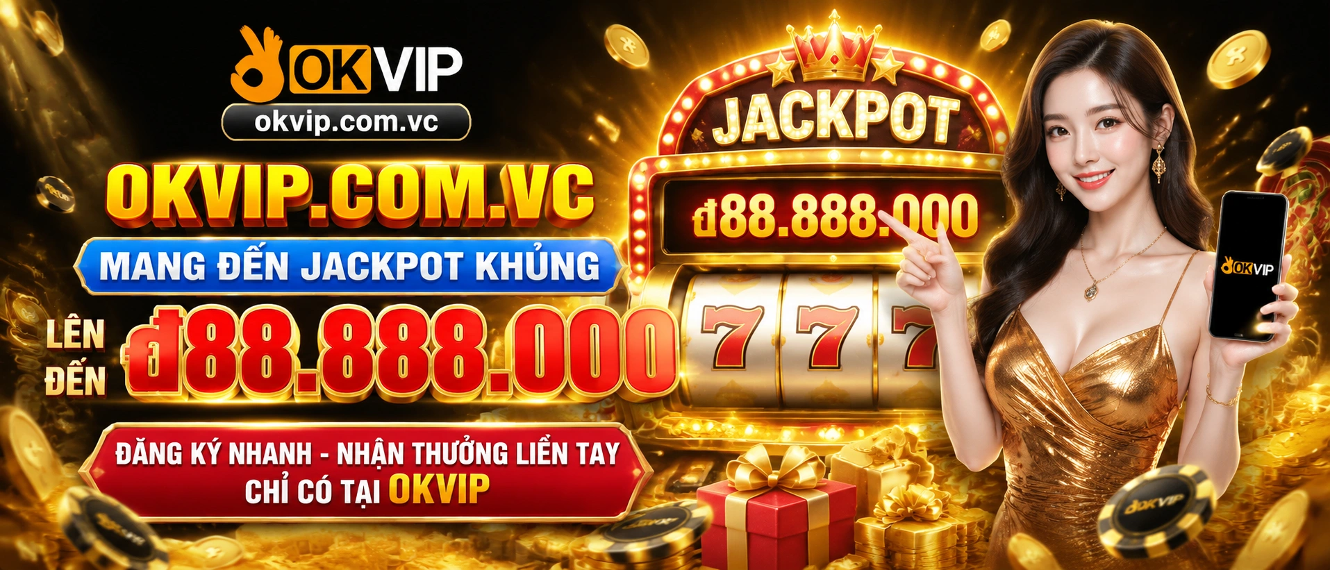 OKVIP casino trực tuyến giao diện chính