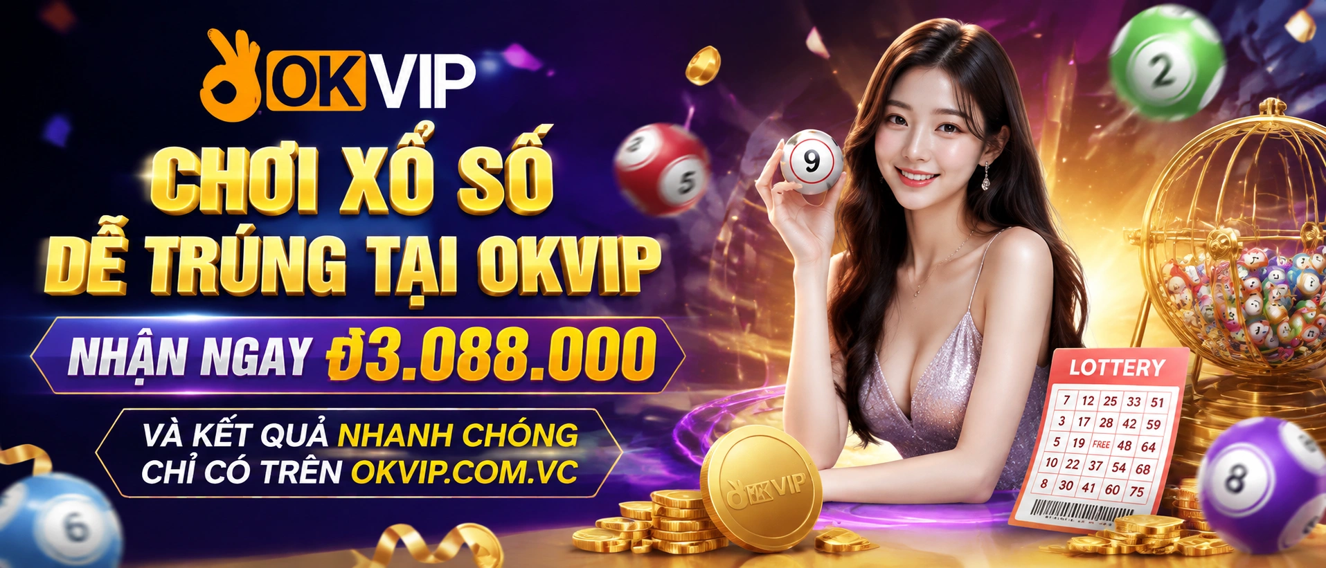 Trang tra cứu xổ số miền Bắc miền Nam miền Trung với bố cục rõ ràng trên OKVIP